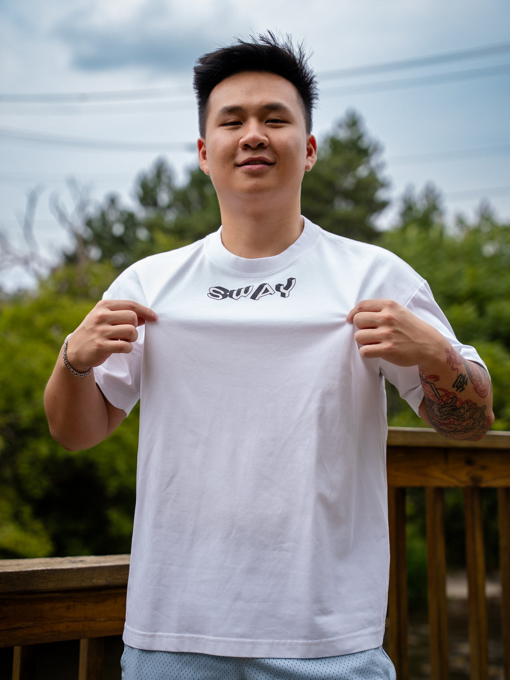 White/Black Sway Quick Dry Cooling T-Shirt