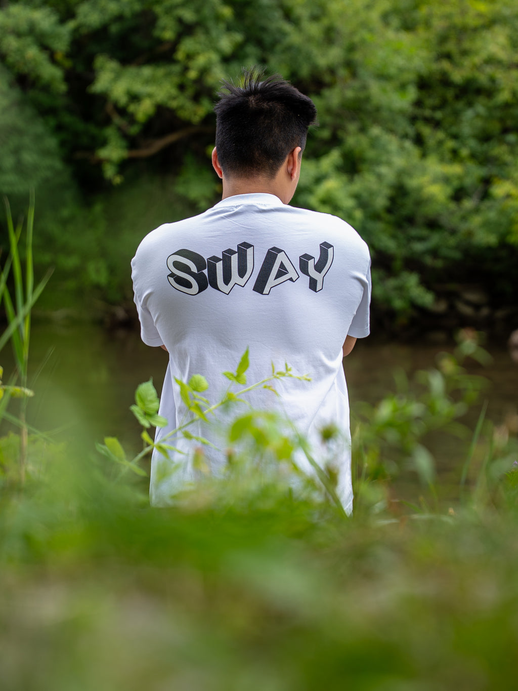 White/Black Sway Quick Dry Cooling T-Shirt