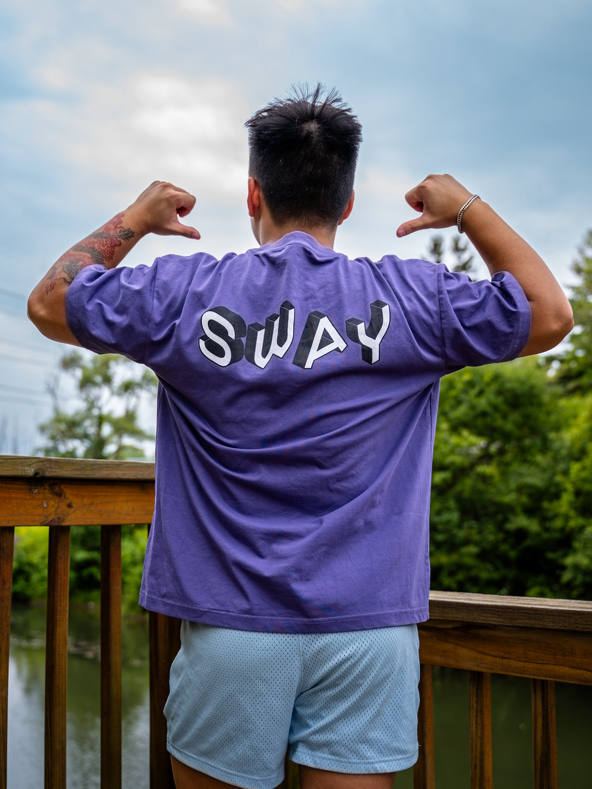 Purple/Black SWAY Quick Dry Cooling T-Shirt