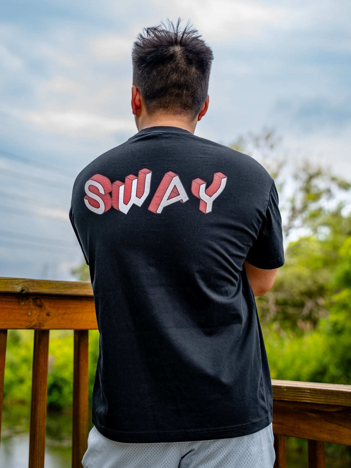 Black/Red SWAY Quick Dry Cooling T-Shirt